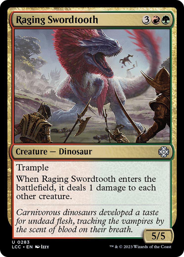 Raging Swordtooth [The Lost Caverns of Ixalan Commander] | PLUS EV GAMES 