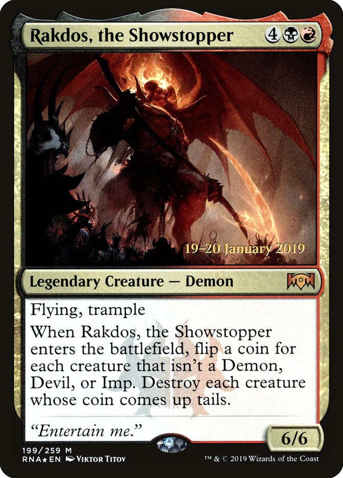 Rakdos, the Showstopper [Ravnica Allegiance Prerelease Promos] | PLUS EV GAMES 