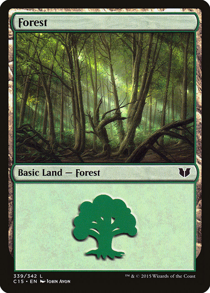 Forest (339) [Commander 2015] | PLUS EV GAMES 