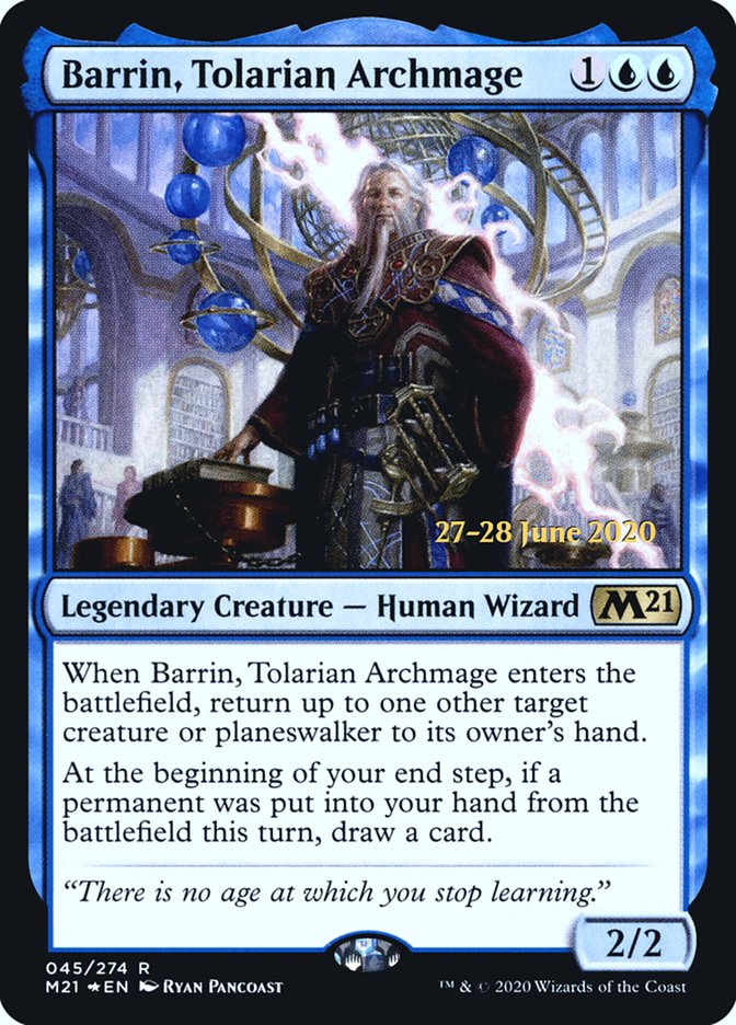 Barrin, Tolarian Archmage  [Core Set 2021 Prerelease Promos] | PLUS EV GAMES 