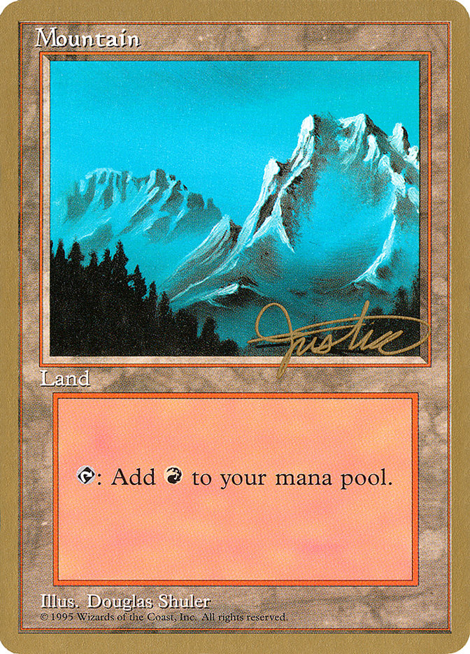 Mountain (mj374) (Mark Justice) [Pro Tour Collector Set] | PLUS EV GAMES 