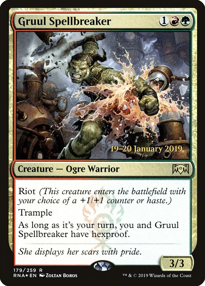 Gruul Spellbreaker [Ravnica Allegiance Prerelease Promos] | PLUS EV GAMES 