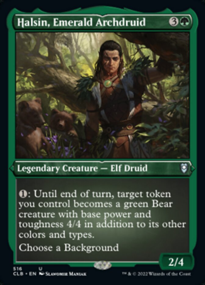 Halsin, Emerald Archdruid (Foil Etched) [Commander Legends: Battle for Baldur's Gate] | PLUS EV GAMES 