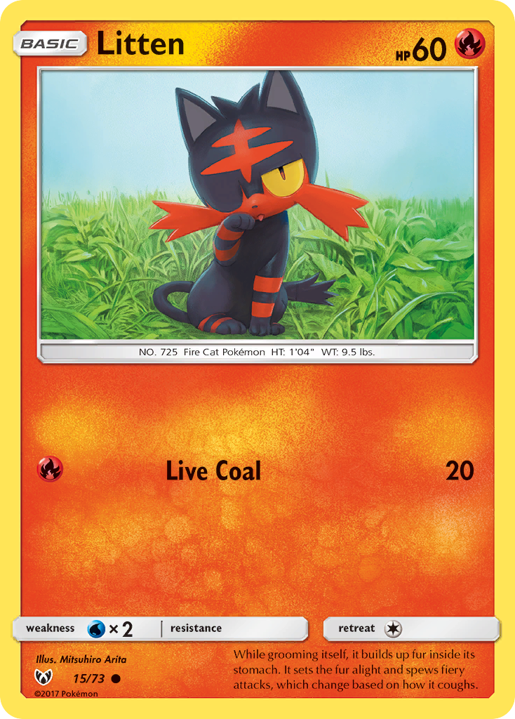 Litten (15/73) [Sun & Moon: Shining Legends] | PLUS EV GAMES 