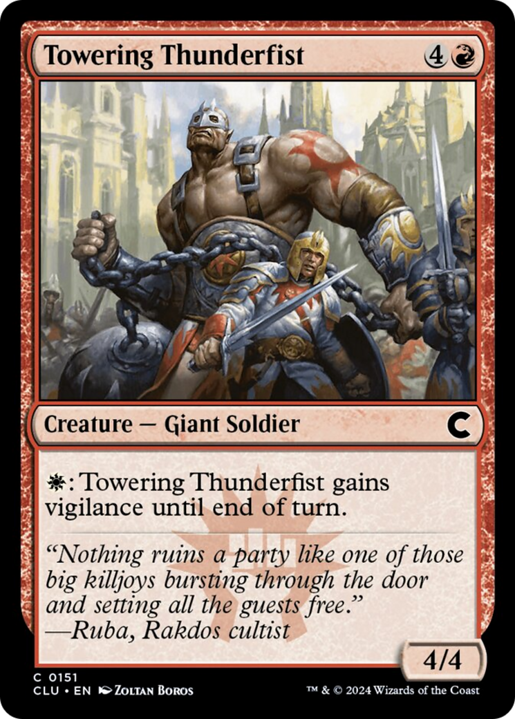 Towering Thunderfist [Ravnica: Clue Edition] | PLUS EV GAMES 