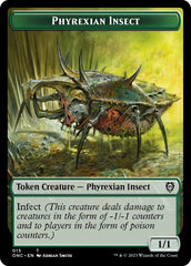 Phyrexian Wurm // Phyrexian Insect Double-Sided Token [Phyrexia: All Will Be One Commander Tokens] | PLUS EV GAMES 