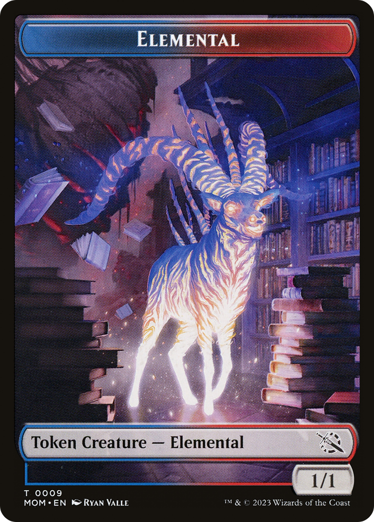 Elemental (09) // Dinosaur Double-Sided Token [March of the Machine Tokens] | PLUS EV GAMES 