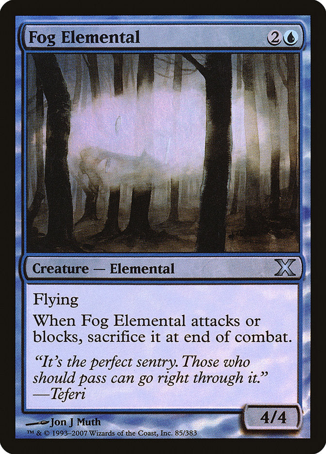 Fog Elemental (Premium Foil) [Tenth Edition] | PLUS EV GAMES 