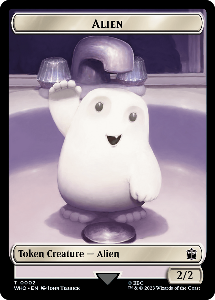 Alien // Clue (0023) Double-Sided Token [Doctor Who Tokens] | PLUS EV GAMES 