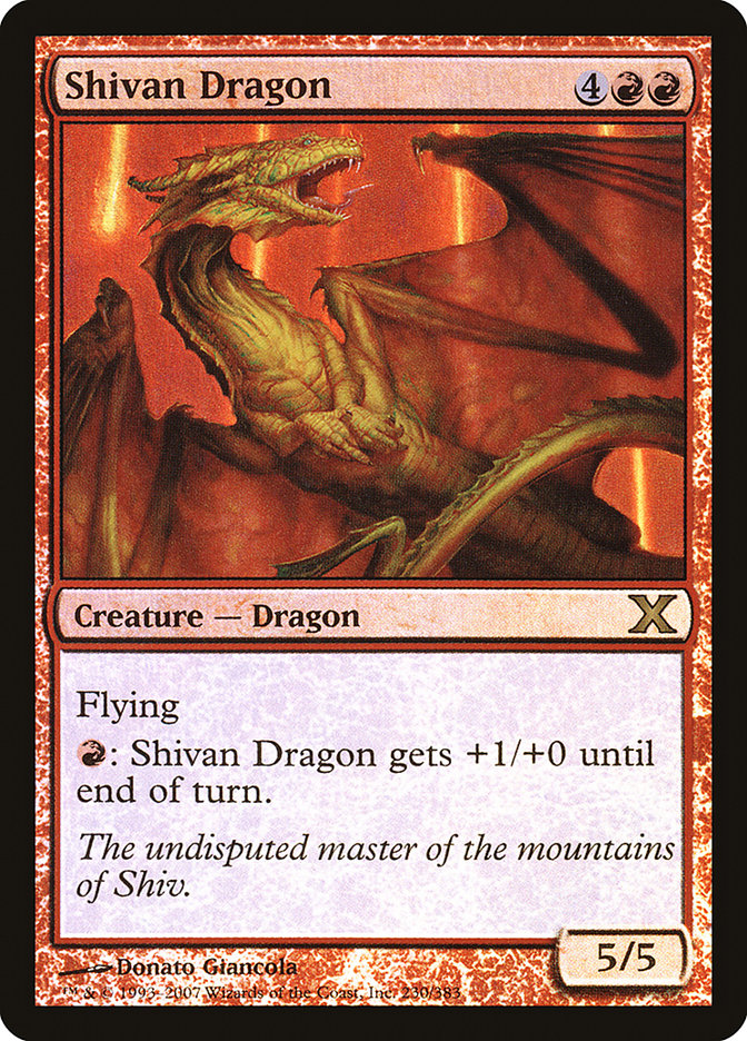 Shivan Dragon (Premium Foil) [Tenth Edition] | PLUS EV GAMES 