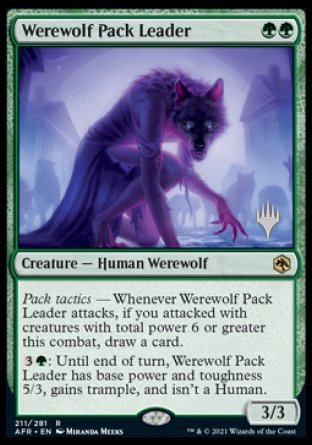 Werewolf Pack Leader (Promo Pack) [Dungeons & Dragons: Adventures in the Forgotten Realms Promos] | PLUS EV GAMES 