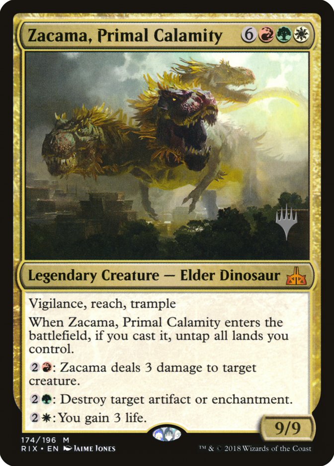 Zacama, Primal Calamity (Promo Pack) [Rivals of Ixalan Promos] | PLUS EV GAMES 