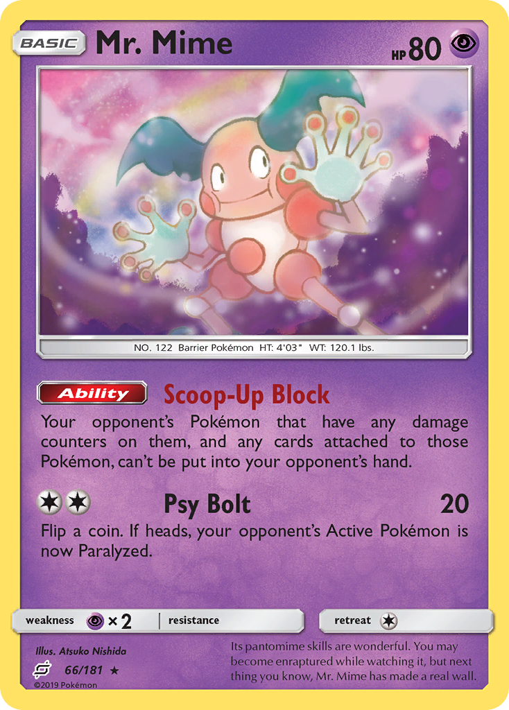 Mr. Mime (66/181) [Sun & Moon: Team Up] | PLUS EV GAMES 