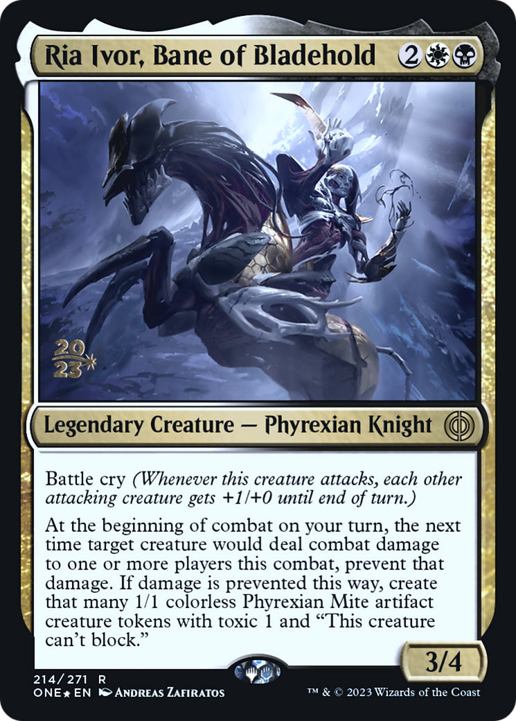 Ria Ivor, Bane of Bladehold [Phyrexia: All Will Be One Prerelease Promos] | PLUS EV GAMES 