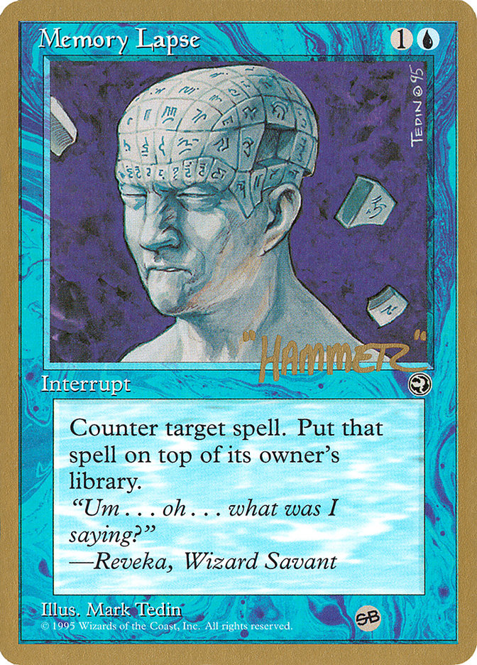 Memory Lapse (Runes) (Shawn "Hammer" Regnier) (SB) [Pro Tour Collector Set] | PLUS EV GAMES 