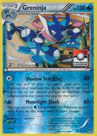 Greninja (40/122) (League Promo 2nd Place) [XY: BREAKpoint] | PLUS EV GAMES 