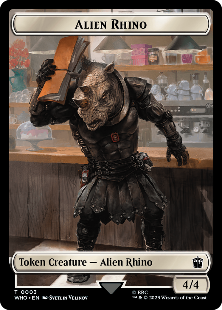 Alien Rhino // Treasure (0030) Double-Sided Token [Doctor Who Tokens] | PLUS EV GAMES 