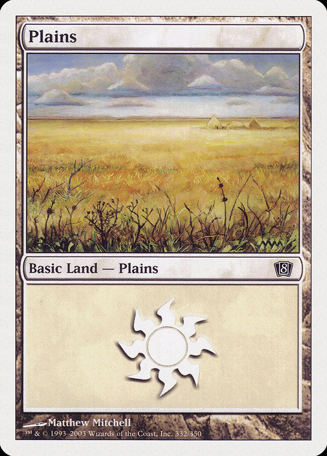 Plains (332) [Eighth Edition] | PLUS EV GAMES 