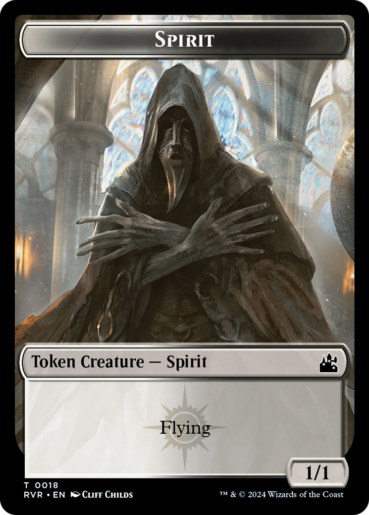 Spirit (0018) // Beast Double-Sided Token [Ravnica Remastered Tokens] | PLUS EV GAMES 