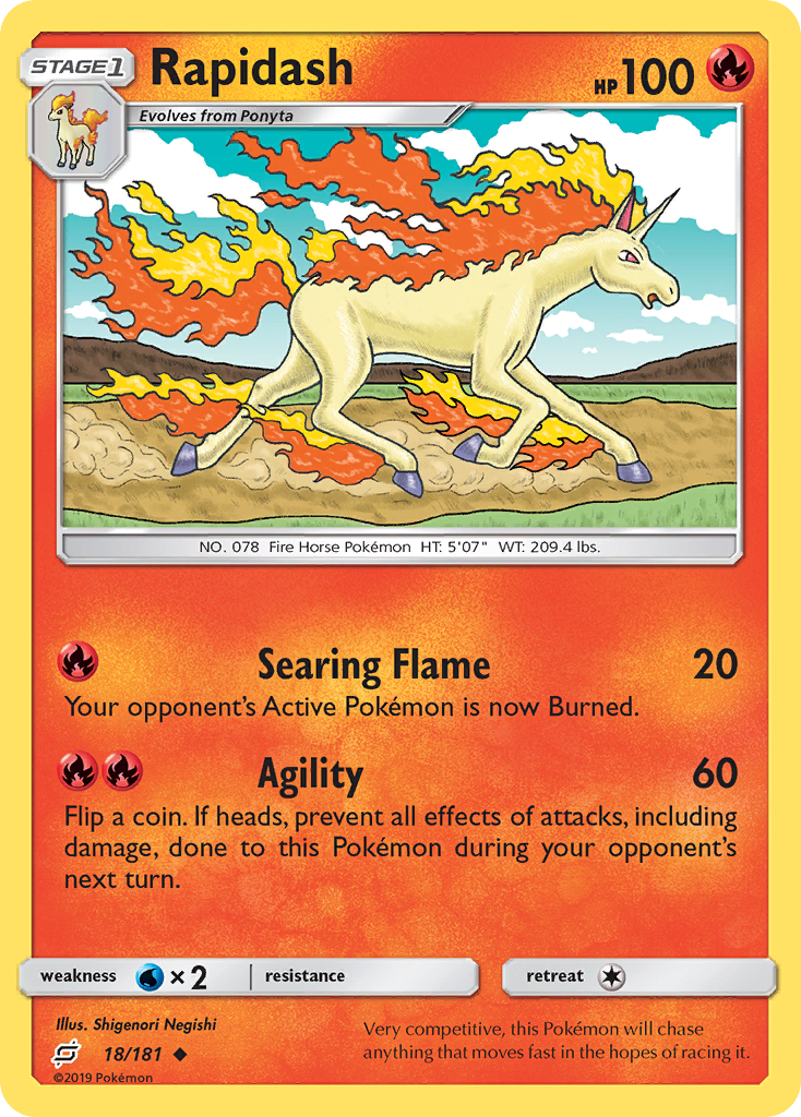 Rapidash (18/181) [Sun & Moon: Team Up] | PLUS EV GAMES 