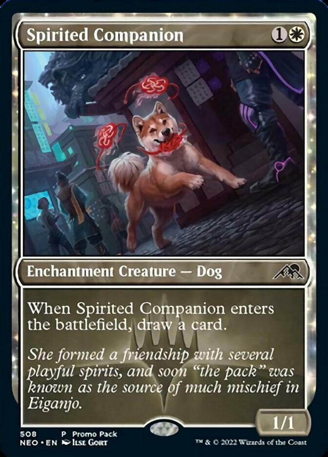 Spirited Companion (Promo Pack) [Kamigawa: Neon Dynasty Promos] | PLUS EV GAMES 