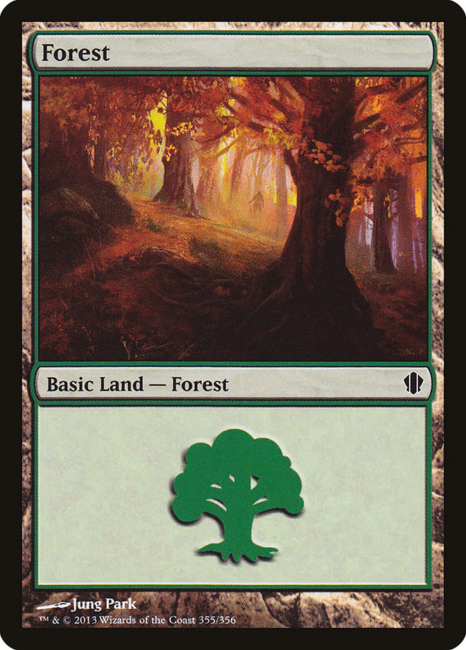 Forest (355) [Commander 2013] | PLUS EV GAMES 