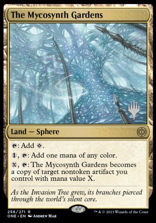 The Mycosynth Gardens (Promo Pack) [Phyrexia: All Will Be One Promos] | PLUS EV GAMES 