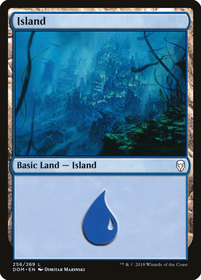 Island (256) [Dominaria] | PLUS EV GAMES 