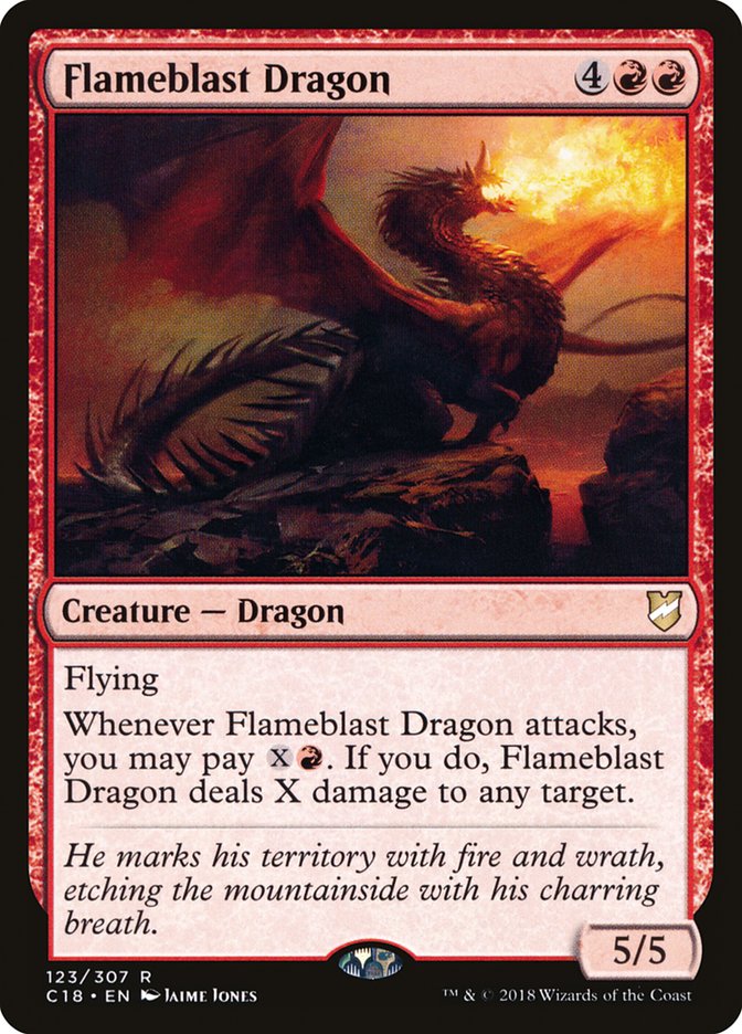 Flameblast Dragon [Commander 2018] | PLUS EV GAMES 