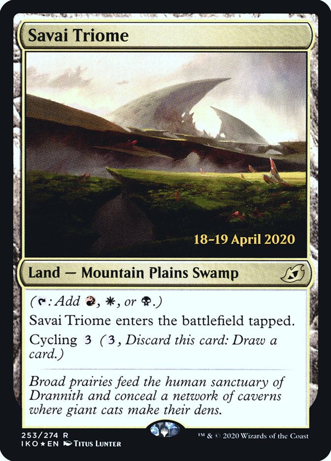 Savai Triome  [Ikoria: Lair of Behemoths Prerelease Promos] | PLUS EV GAMES 