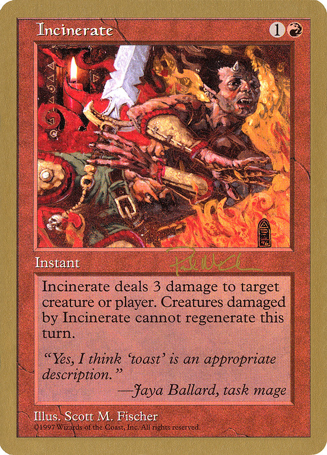 Incinerate (Paul McCabe) [World Championship Decks 1997] | PLUS EV GAMES 