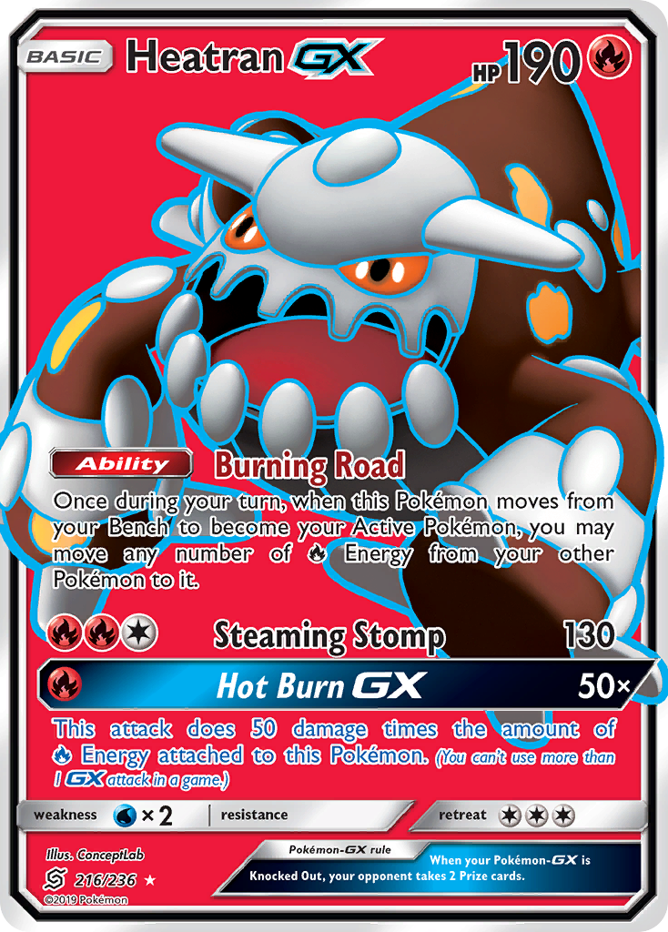 Heatran GX (216/236) [Sun & Moon: Unified Minds] | PLUS EV GAMES 