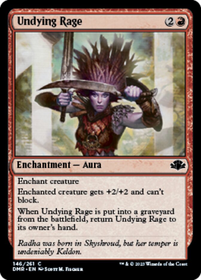 Undying Rage [Dominaria Remastered] | PLUS EV GAMES 