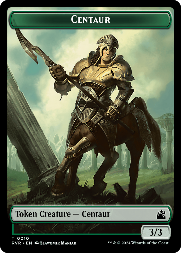 Saproling // Centaur Double-Sided Token [Ravnica Remastered Tokens] | PLUS EV GAMES 