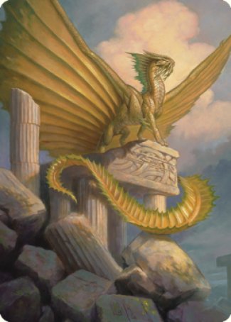 Ancient Gold Dragon Art Card (05) [Commander Legends: Battle for Baldur's Gate Art Series] | PLUS EV GAMES 