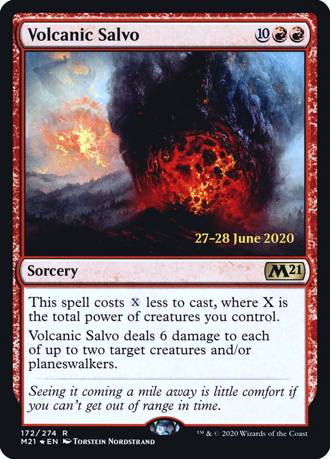 Volcanic Salvo  [Core Set 2021 Prerelease Promos] | PLUS EV GAMES 