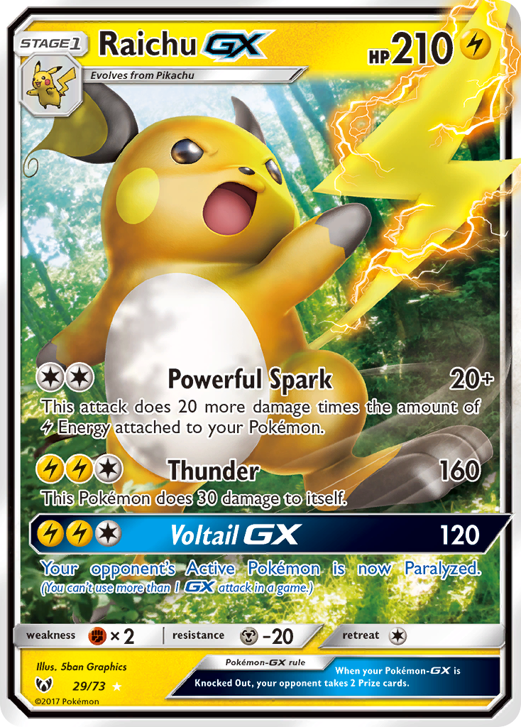 Raichu GX (29/73) [Sun & Moon: Shining Legends] | PLUS EV GAMES 