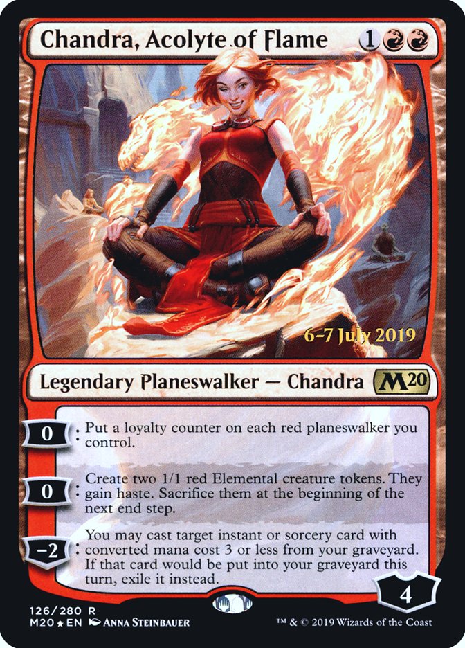 Chandra, Acolyte of Flame  [Core Set 2020 Prerelease Promos] | PLUS EV GAMES 