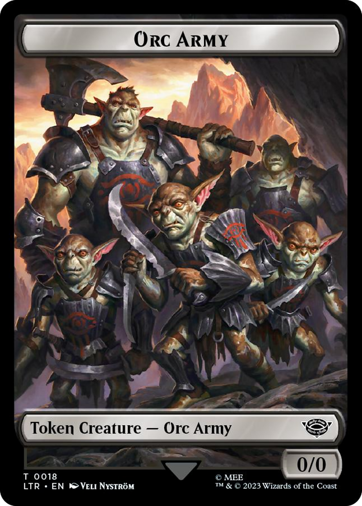 Orc Army (0018) // Food (0024) Double-Sided Token (Surge Foil) [The Lord of the Rings: Tales of Middle-Earth Tokens] | PLUS EV GAMES 