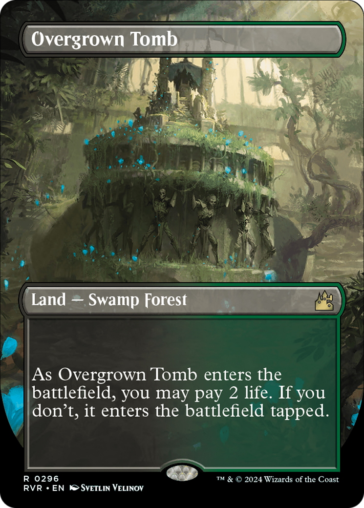 Overgrown Tomb (Borderless) [Ravnica Remastered] | PLUS EV GAMES 