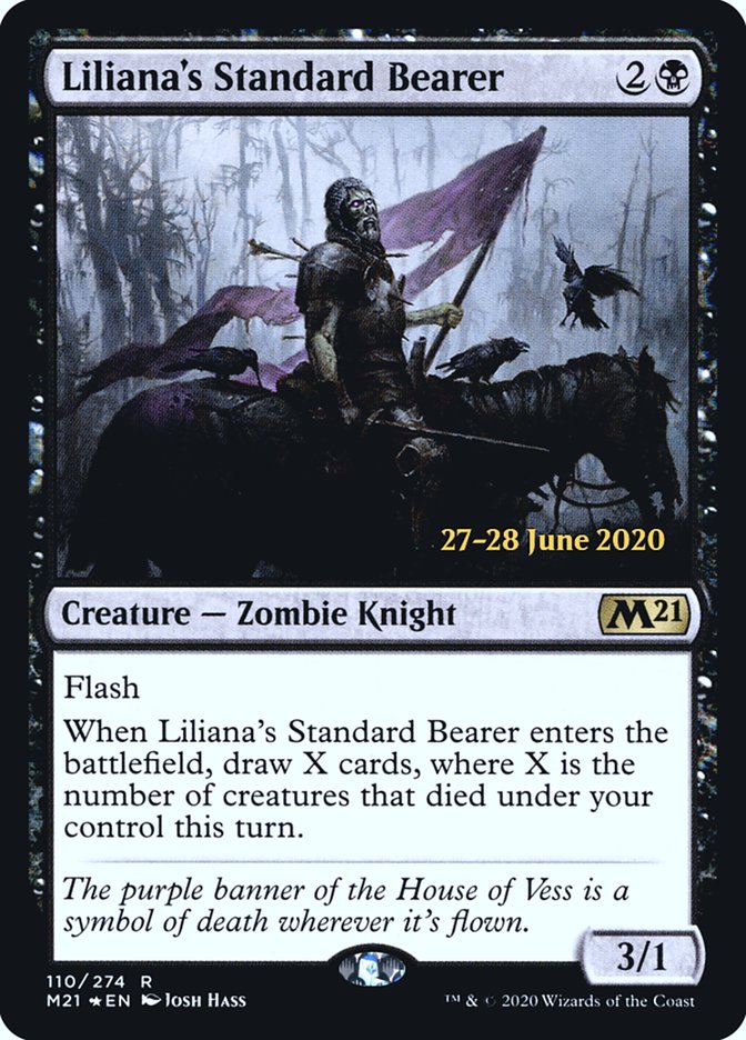 Liliana's Standard Bearer  [Core Set 2021 Prerelease Promos] | PLUS EV GAMES 