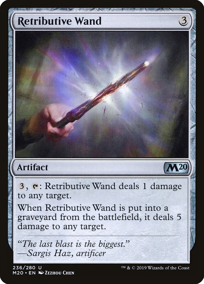 Retributive Wand [Core Set 2020] | PLUS EV GAMES 