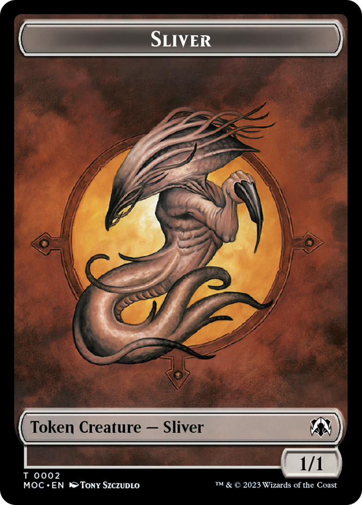 Goblin // Sliver Double-Sided Token [March of the Machine Commander Tokens] | PLUS EV GAMES 