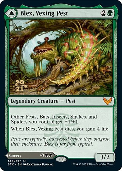 Blex, Vexing Pest // Search for Blex [Strixhaven: School of Mages Prerelease Promos] | PLUS EV GAMES 