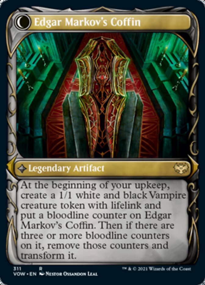 Edgar, Charmed Groom // Edgar Markov's Coffin (Showcase Fang Frame) [Innistrad: Crimson Vow] | PLUS EV GAMES 