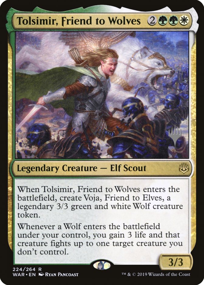 Tolsimir, Friend to Wolves (Promo Pack) [War of the Spark Promos] | PLUS EV GAMES 