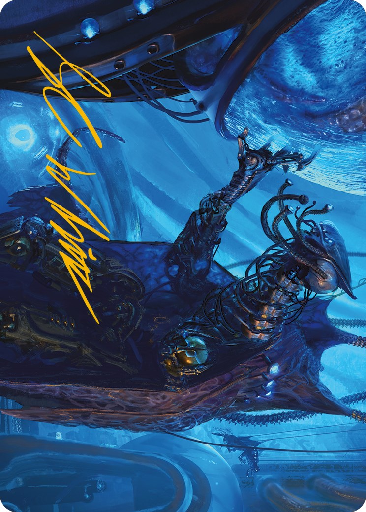 Atmosphere Surgeon Art Card (Gold-Stamped Signature) [Phyrexia: All Will Be One Art Series] | PLUS EV GAMES 