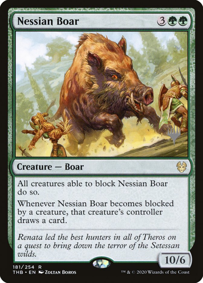 Nessian Boar (Promo Pack) [Theros Beyond Death Promos] | PLUS EV GAMES 