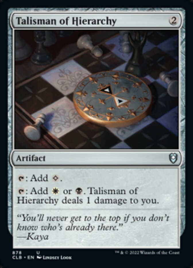 Talisman of Hierarchy [Commander Legends: Battle for Baldur's Gate] | PLUS EV GAMES 