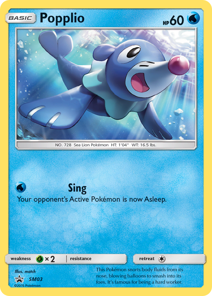 Popplio [SM Black Star Promos] | PLUS EV GAMES 